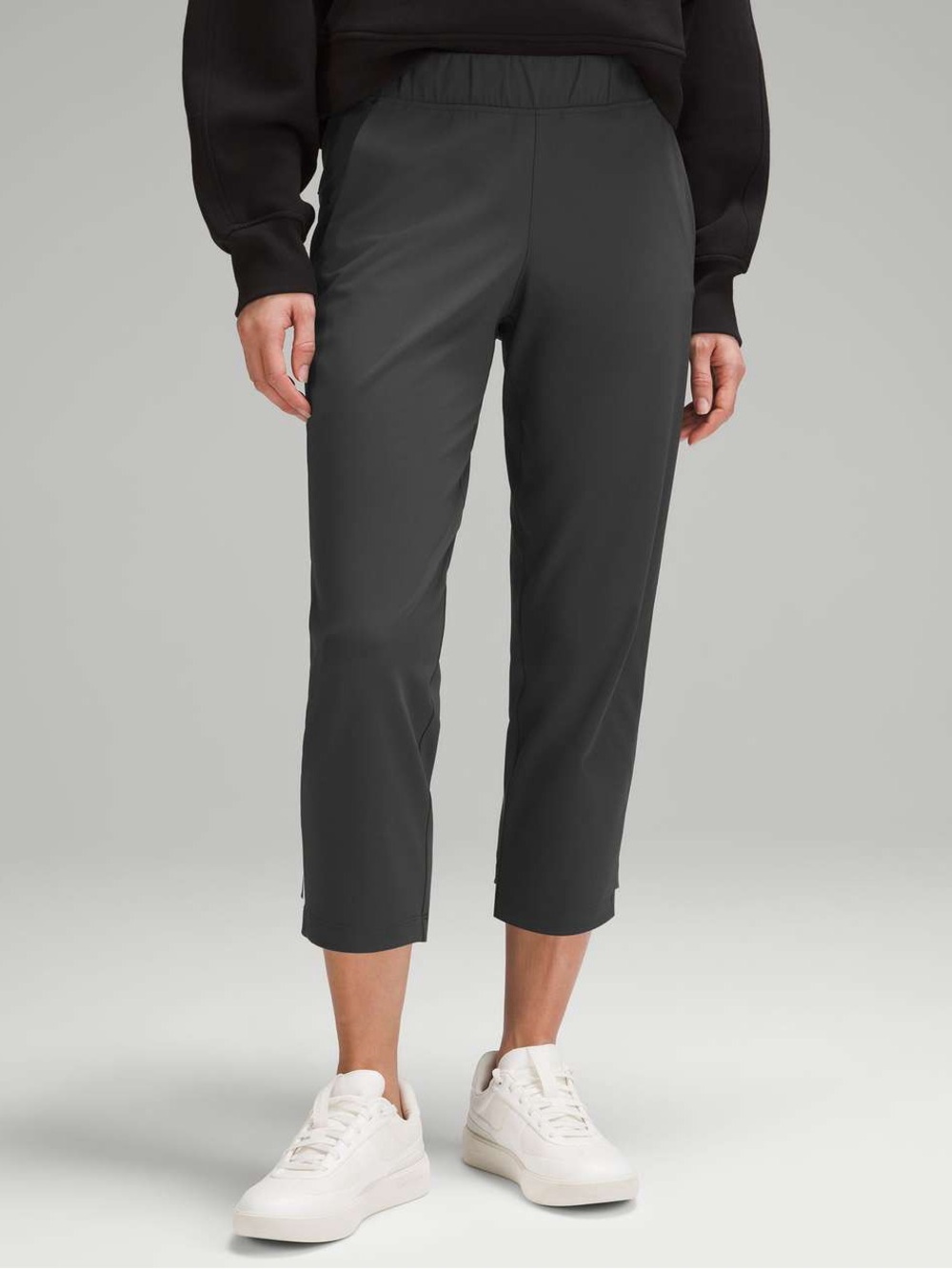Lululemon Luxtreme Slim Fit Pull On Mid Rise Pants Graphite Grey Size 6 Cropped